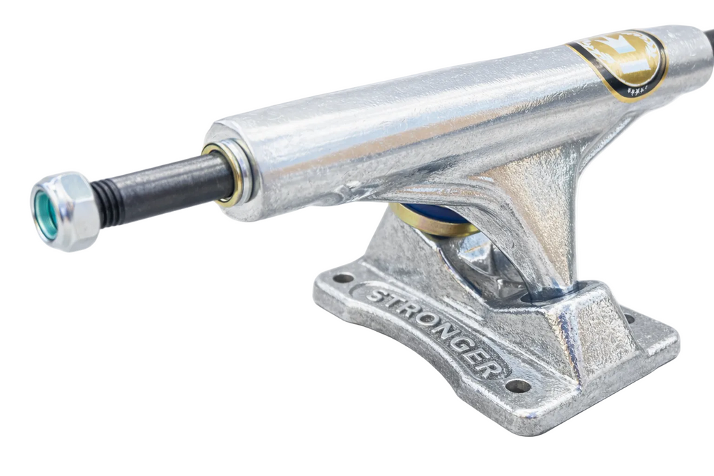 STRONGER TRUCKS POLISHED HOLLOW AXLE + FREE CAP