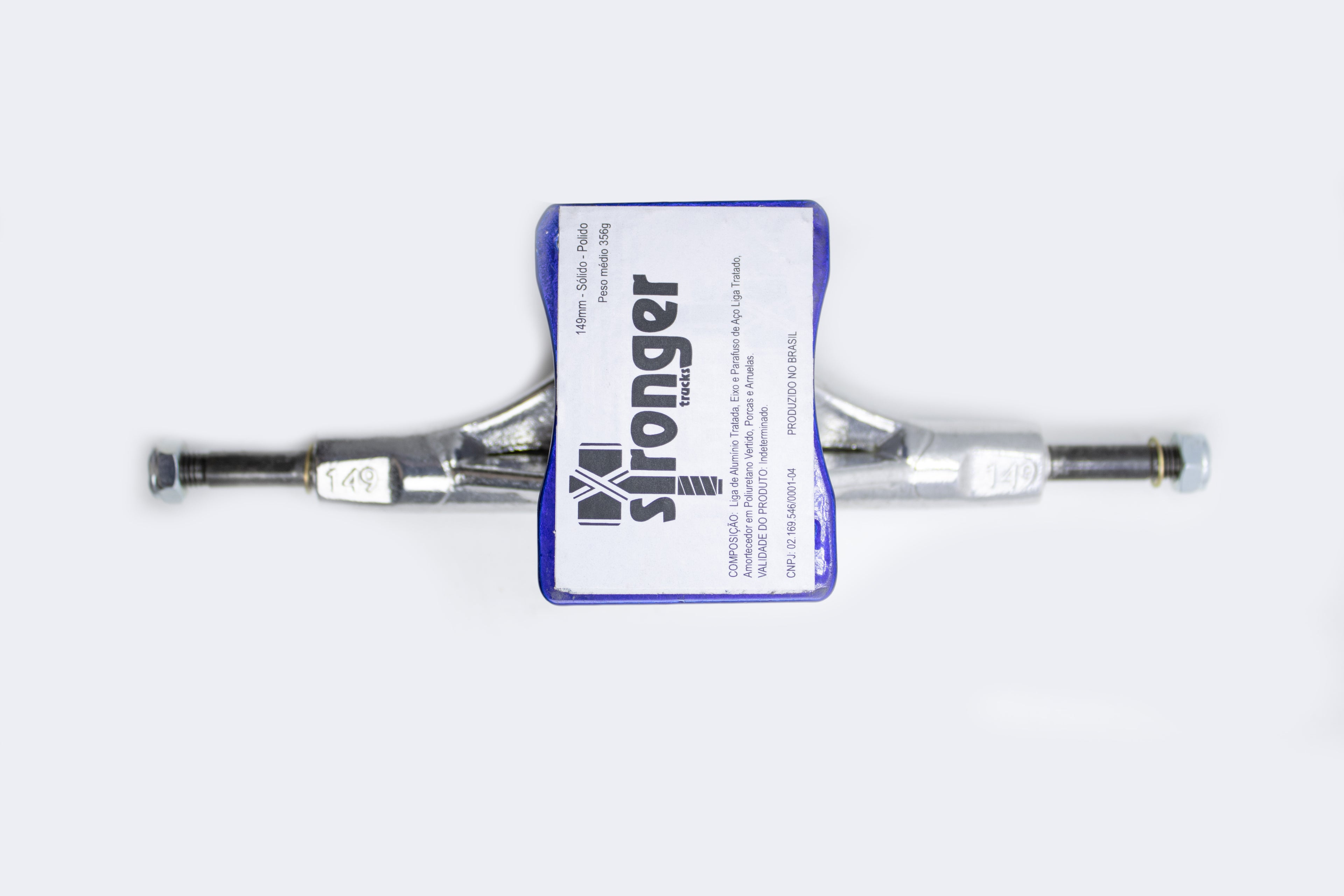 TRUCK STRONGER SKATE POLIDO C/ BASE AZUL - 149MM