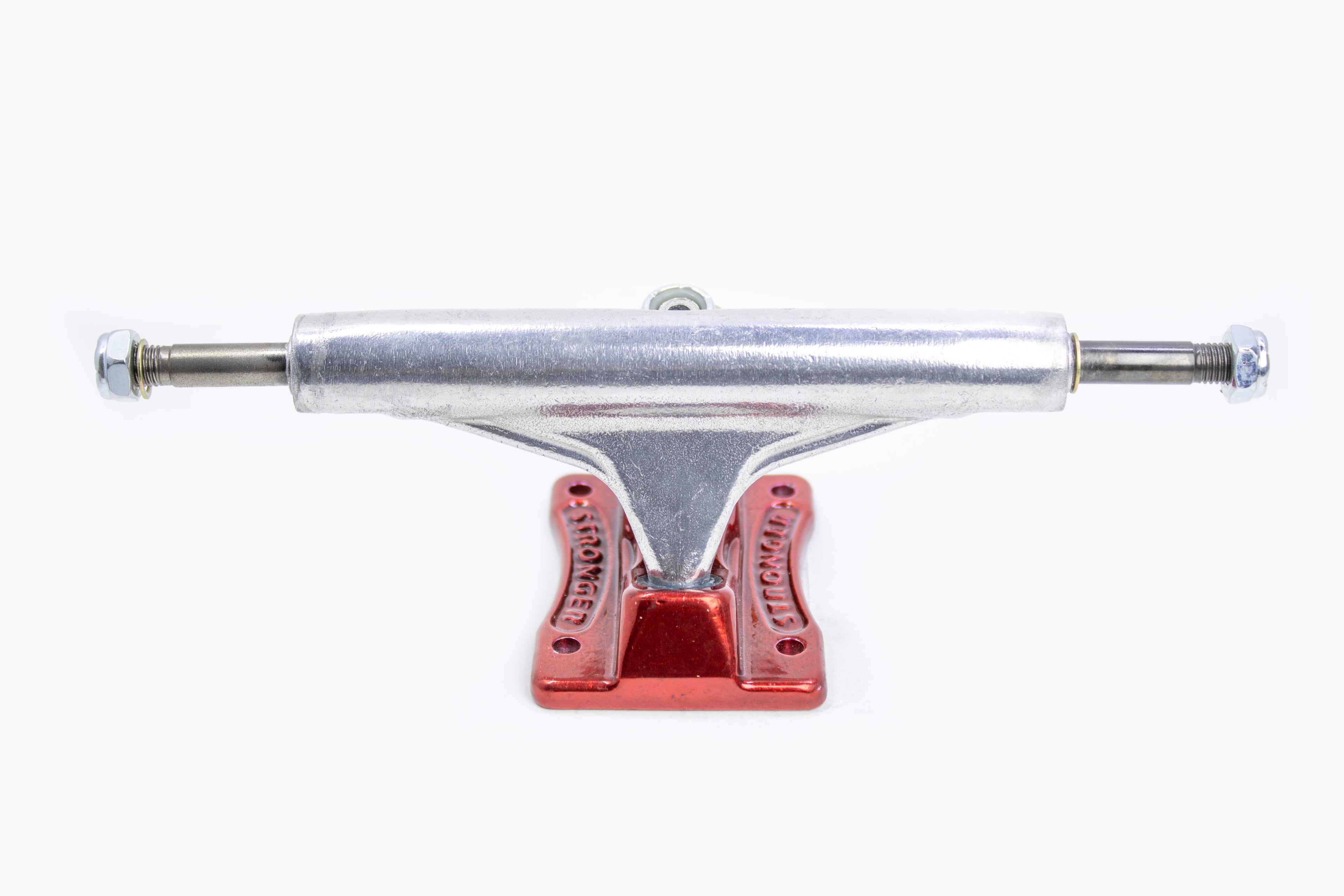 TRUCK STRONGER SKATE POLIDO C/ BASE VERMELHA - 149MM