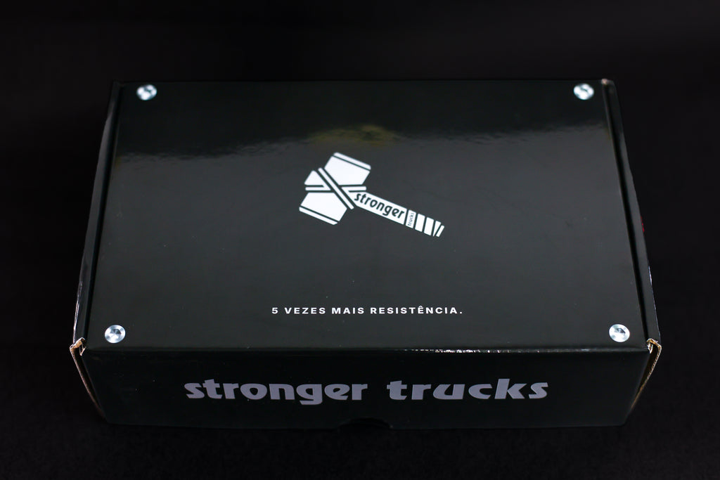 STRONGER TRUCKS POLISHED HOLLOW AXLE + FREE CAP