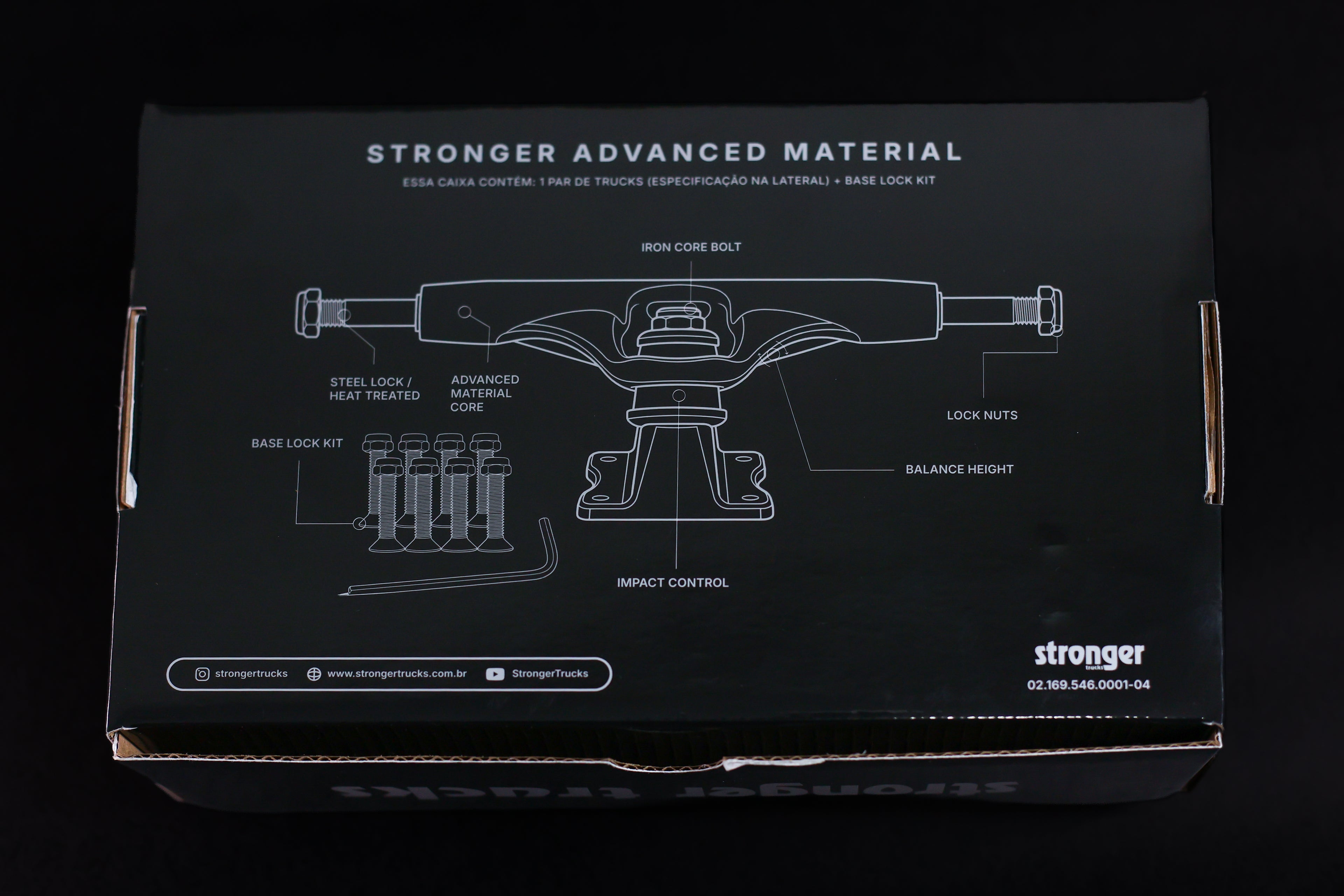 STRONGER TRUCKS POLISHED HOLLOW AXLE + FREE CAP